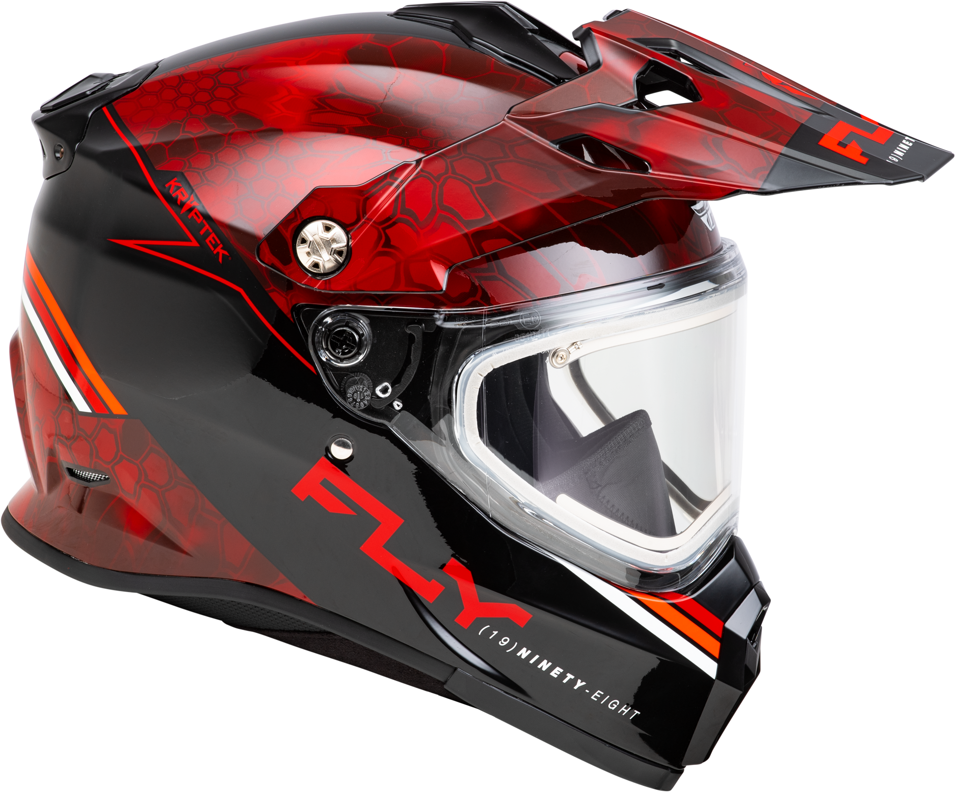 Fly Racing Trekker CW Conceal Helmet with Electric Shield in Red and Black – Large - Kelly Motorsports