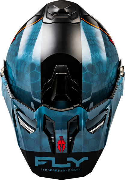 Fly Racing Trekker CW Conceal Helmet with Electric Shield - Slate, Black & Red, Small - Kelly Motorsports