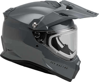 Fly Racing Trekker CW Solid Helmet with Electric Shield in Grey Medium (Part 73 - 31365M) - Kelly Motorsports