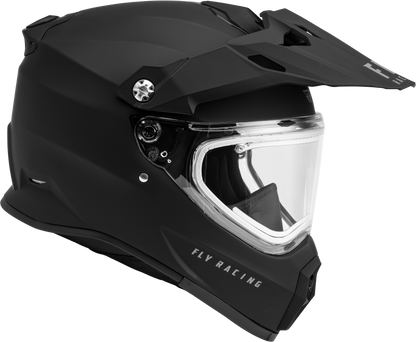 Fly Racing Trekker CW Solid Helmet with Electric Shield - Matte Black, Small - Kelly Motorsports