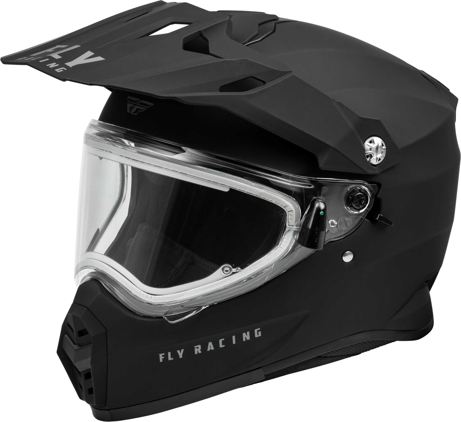 Fly Racing Trekker CW Solid Helmet with Electric Shield - Matte Black, Small - Kelly Motorsports