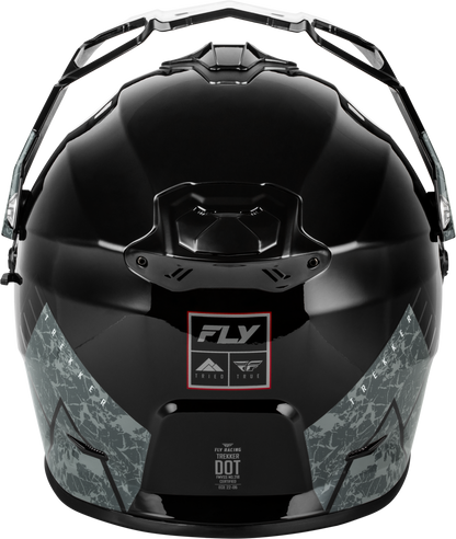 Fly Racing Trekker Granite Helmet Black/Grey Large – DOT & ECE Approved Motorcycle Helmet - Kelly Motorsports