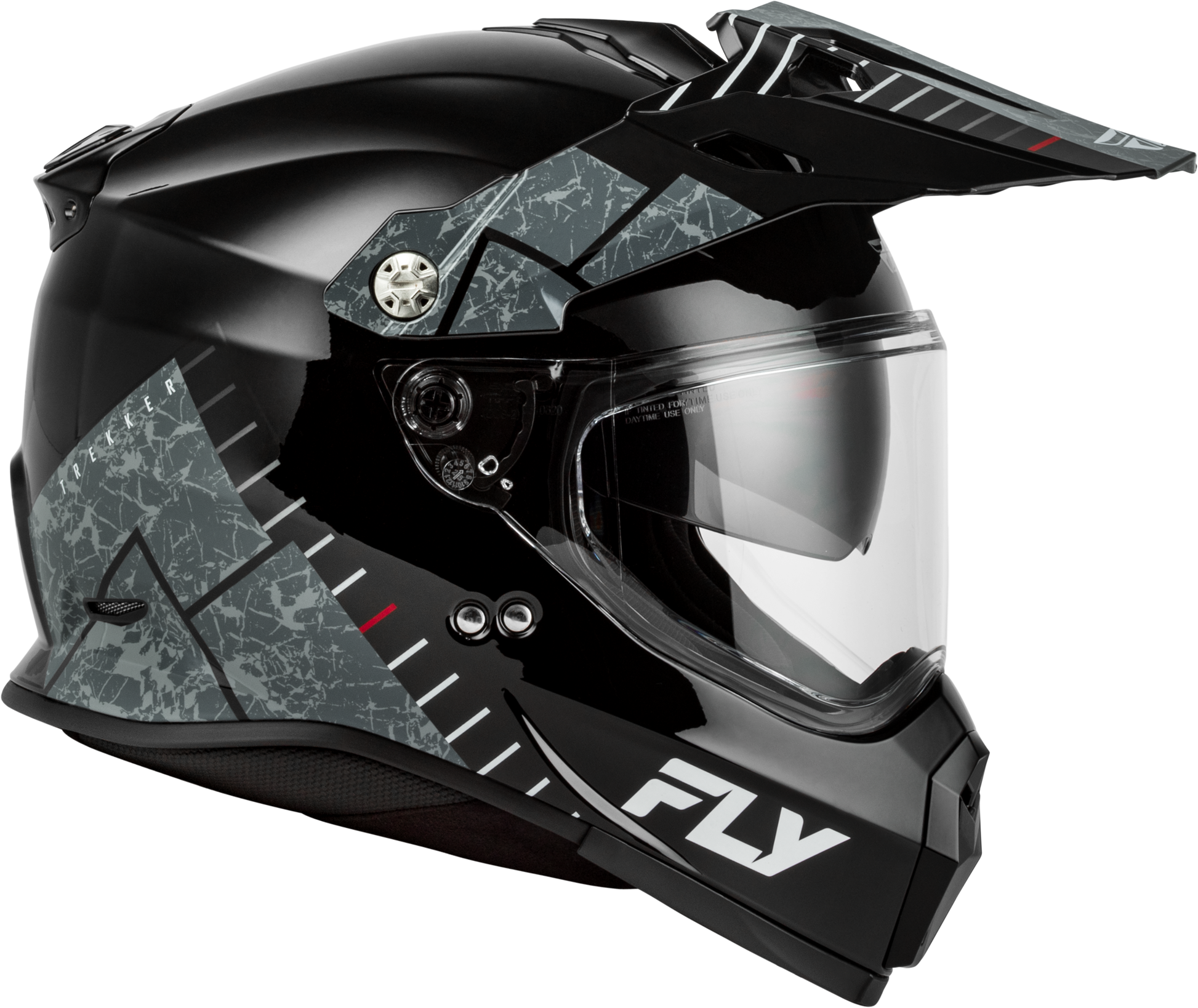 Fly Racing Trekker Granite Helmet Black/Grey XS - DOT & ECE Approved Motorcycle Helmet - Kelly Motorsports