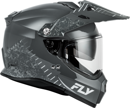 Fly Racing Trekker Granite Helmet Grey - Extra Small (Size XS) - Kelly Motorsports