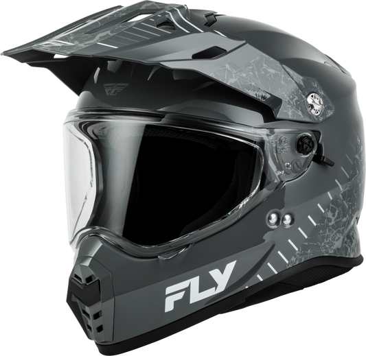 Fly Racing Trekker Granite Helmet Grey - Extra Small (Size XS) - Kelly Motorsports