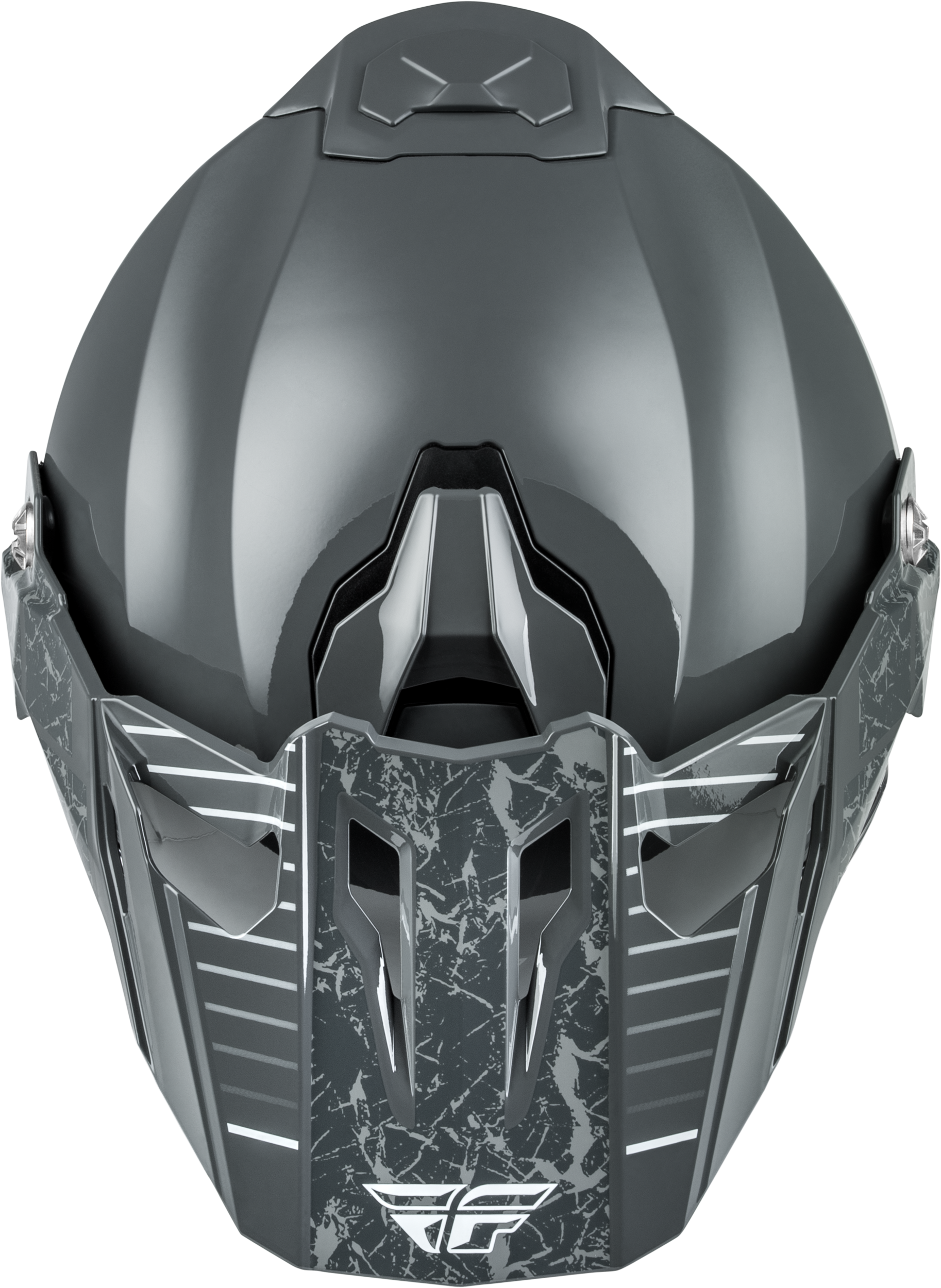 Fly Racing Trekker Granite Helmet Grey Medium - DOT & ECE Approved Motorcycle Helmet with Sun Shield and Removable Liner - Kelly Motorsports