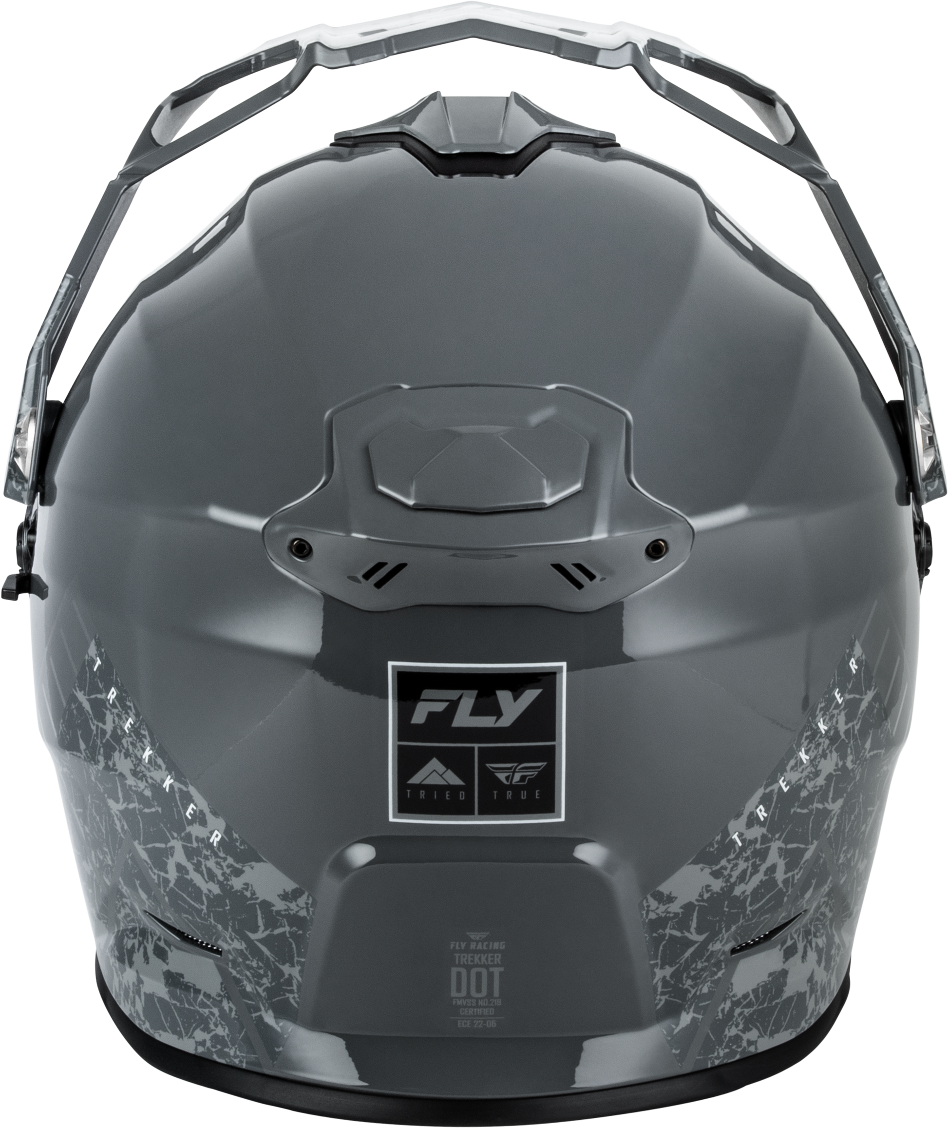 Fly Racing Trekker Granite Helmet Grey Medium - DOT & ECE Approved Motorcycle Helmet with Sun Shield and Removable Liner - Kelly Motorsports