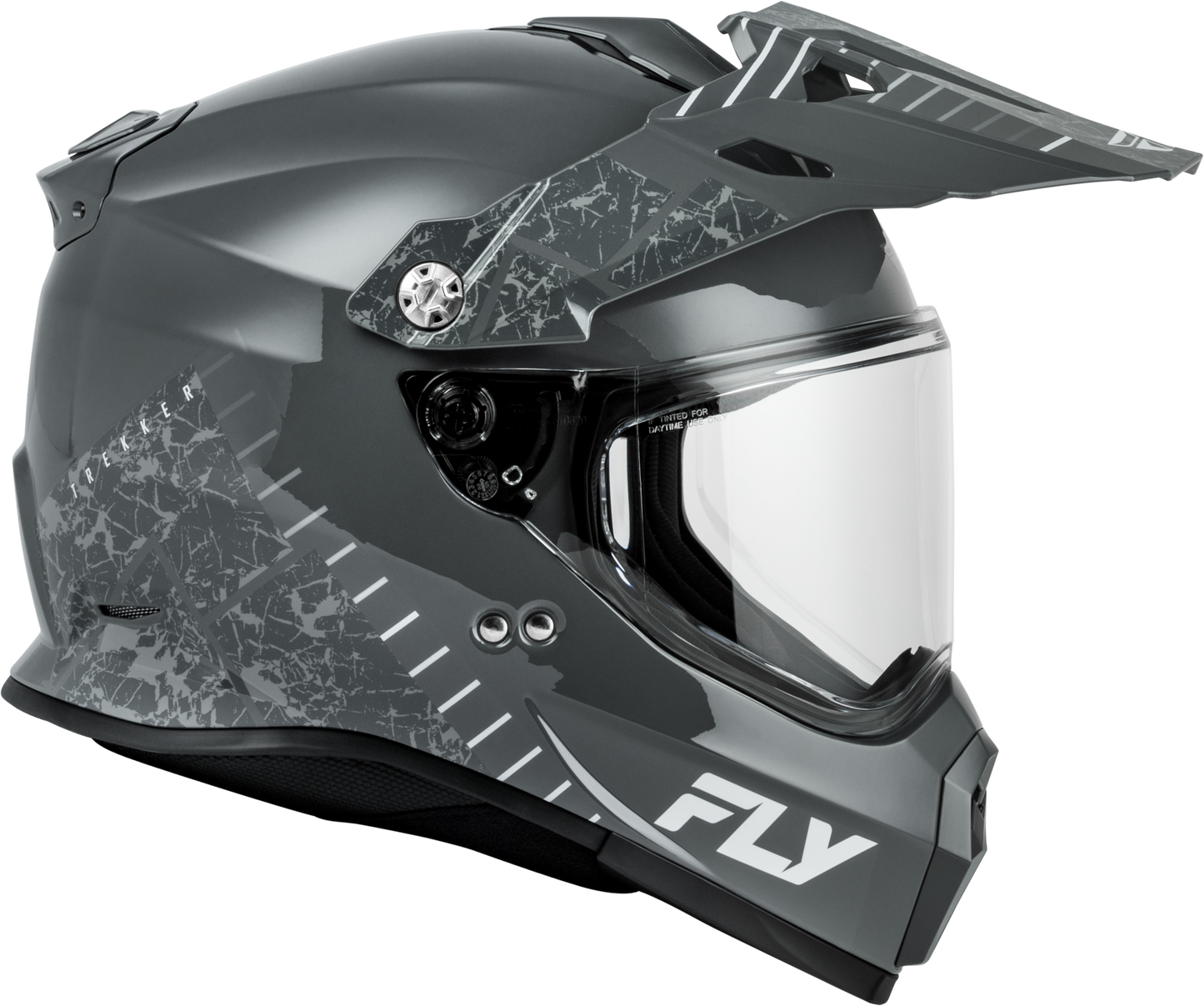 Fly Racing Trekker Granite Helmet Grey/Gray 2X - DOT & ECE Approved Motorcycle Helmet - Kelly Motorsports