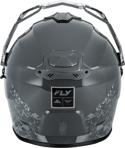 Fly Racing Trekker Granite Helmet Grey/Gray 2X - DOT & ECE Approved Motorcycle Helmet - Kelly Motorsports