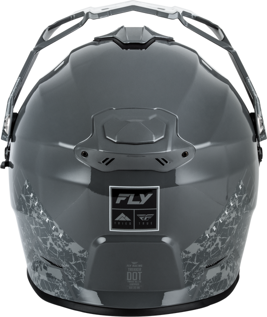 Fly Racing Trekker Granite Helmet Grey/Gray XL - DOT & ECE Approved Motorcycle Helmet with Anti - Fog Sun Shade and Removable Interior - Kelly Motorsports