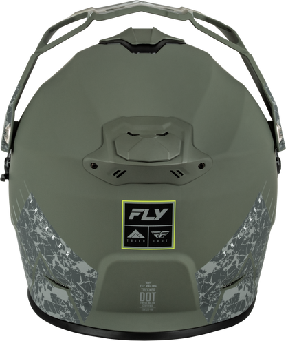 Fly Racing Trekker Granite Matte Sage/Grey Motorcycle Helmet (Part No. 73 - 7043M) - Kelly Motorsports