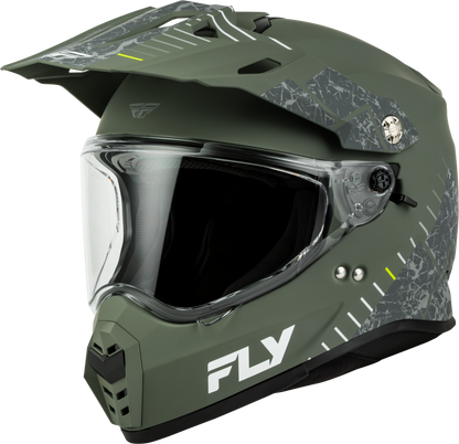 Fly Racing Trekker Granite Matte Sage/Grey Motorcycle Helmet (Part No. 73 - 7043M) - Kelly Motorsports
