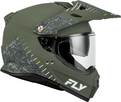 Fly Racing Trekker Granite Matte Sage/Grey XL Motorcycle Helmet - Kelly Motorsports