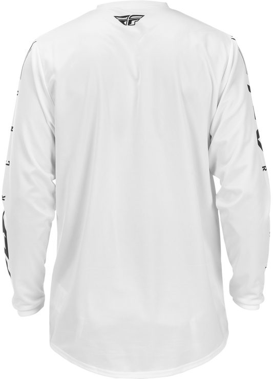 Fly Racing Universal Jersey White/Black 2X - Comfortable and Durable Motocross Apparel - Kelly Motorsports