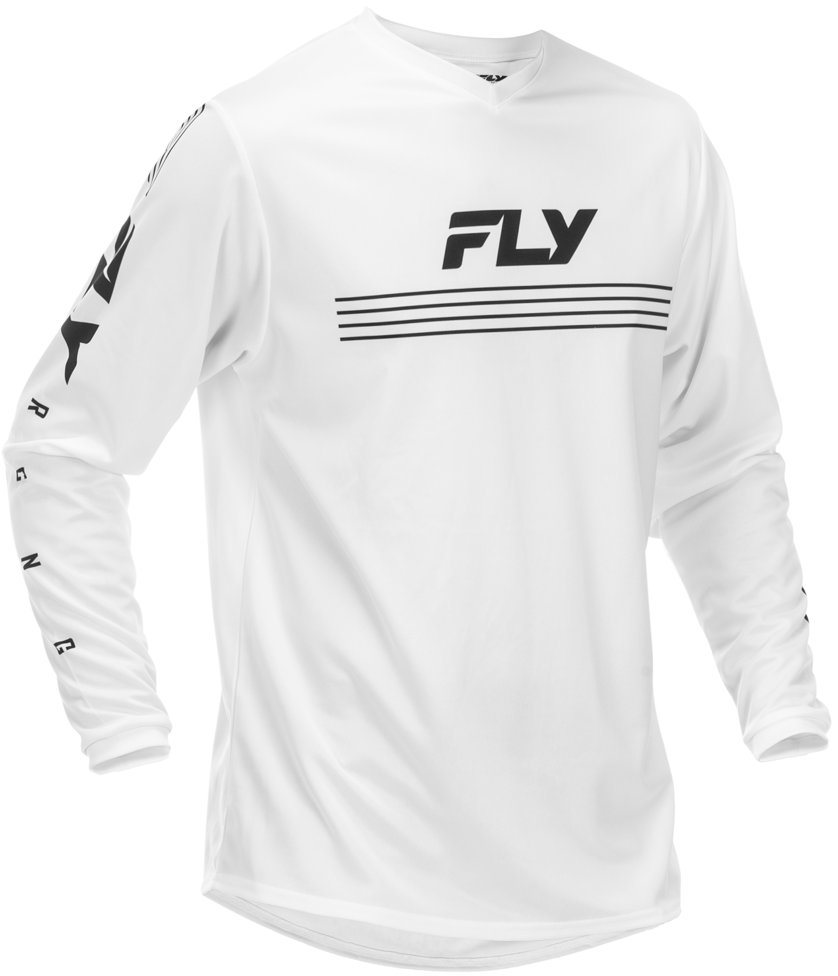 Fly Racing Universal Jersey White/Black Medium - Comfortable and Durable Riding Gear - Kelly Motorsports
