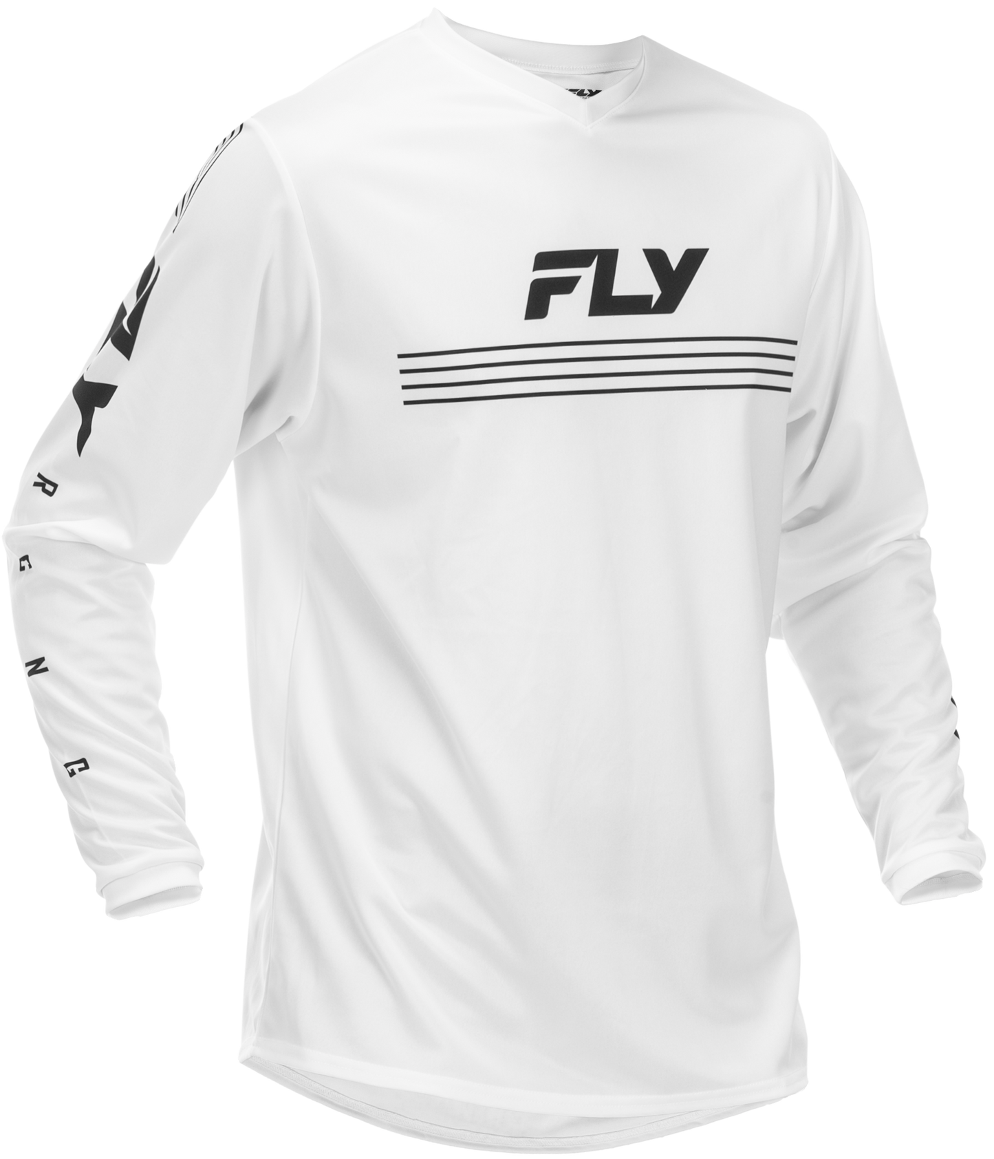 Fly Racing Universal Jersey White/Black XL - Comfortable and Durable Motocross Gear - Kelly Motorsports
