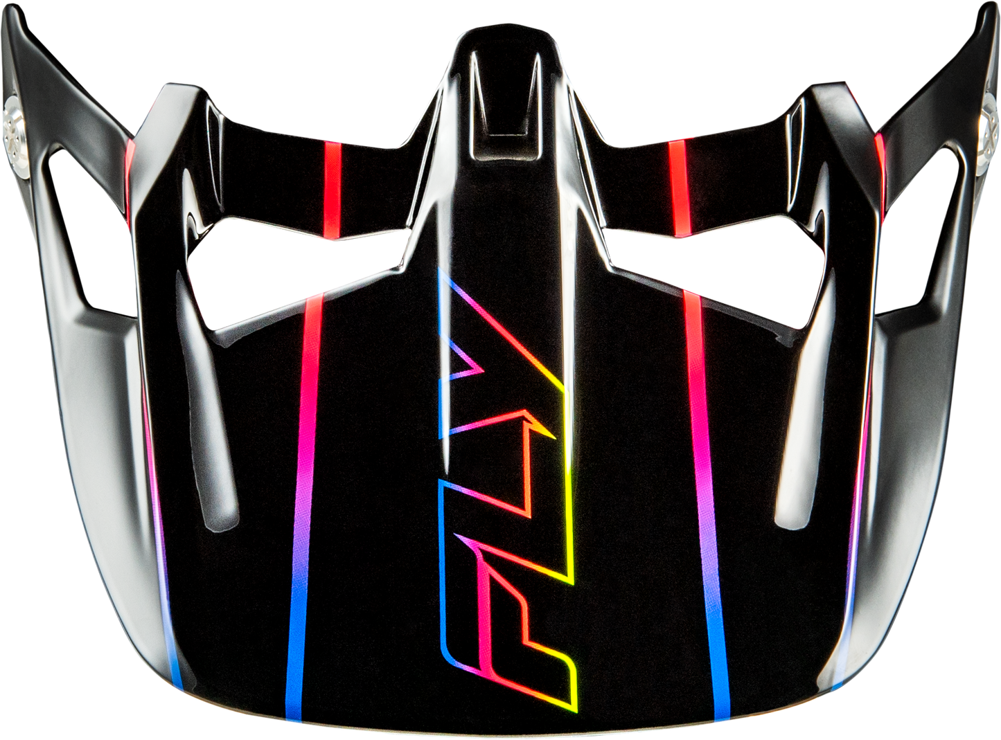 Fly Racing Werx R Carbon Flow Visor Black and Multi - Part 73 - 9233V - Kelly Motorsports