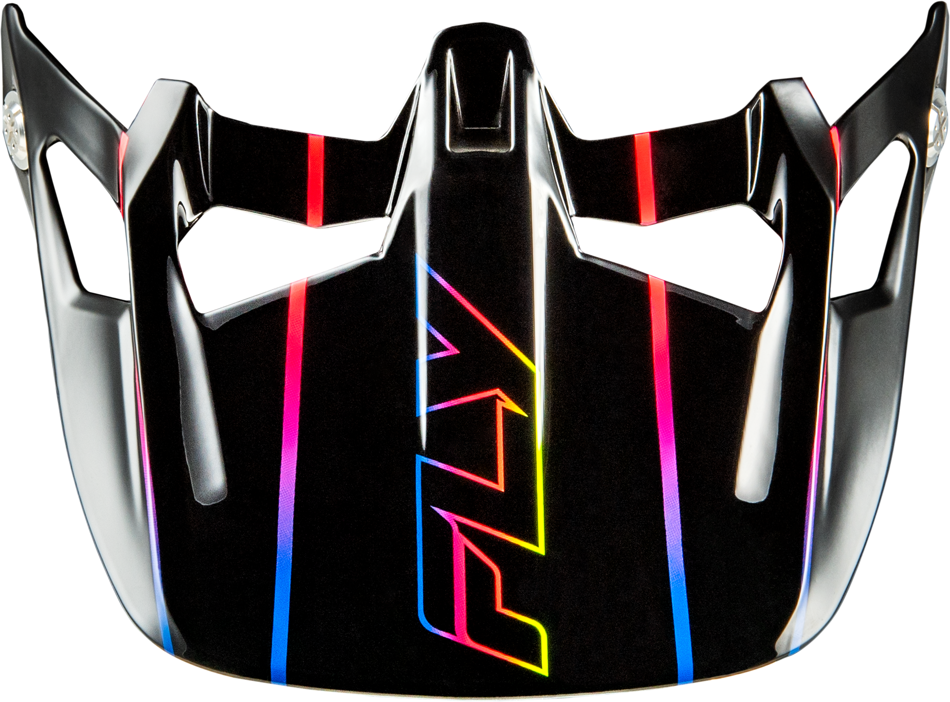 Fly Racing Werx R Carbon Flow Visor Black and Multi - Part 73 - 9233V - Kelly Motorsports