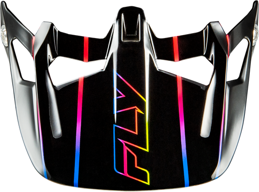 Fly Racing Werx R Carbon Flow Visor Black and Multi - Part 73 - 9233V - Kelly Motorsports