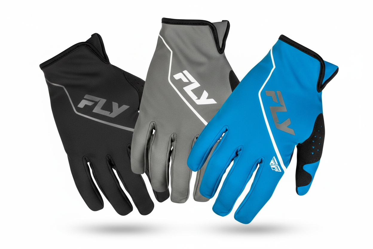 Fly Racing Windproof Gloves - Black, Grey, Blue