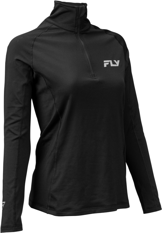 Fly Racing Women's Heavyweight Base Layer 3/4 Zip Black XS - Kelly Motorsports