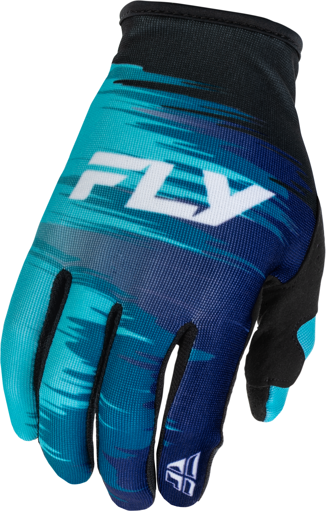 Fly Racing Women's Lite Gloves Aqua/Navy/White Large - Lightweight Race Gloves with Touch Screen Compatibility - Kelly Motorsports