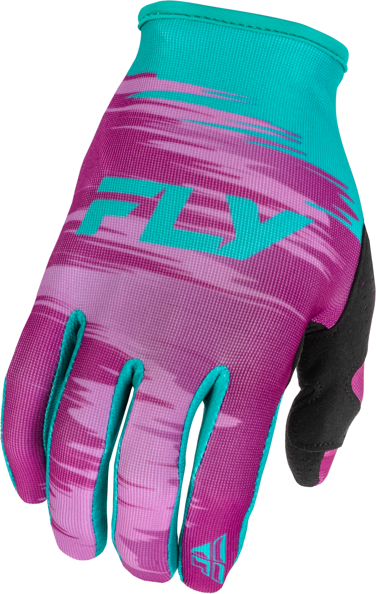 Fly Racing Women's Lite Gloves Pink/Turquoise Small - Lightweight Race Gloves with Touch Screen Compatibility - Kelly Motorsports