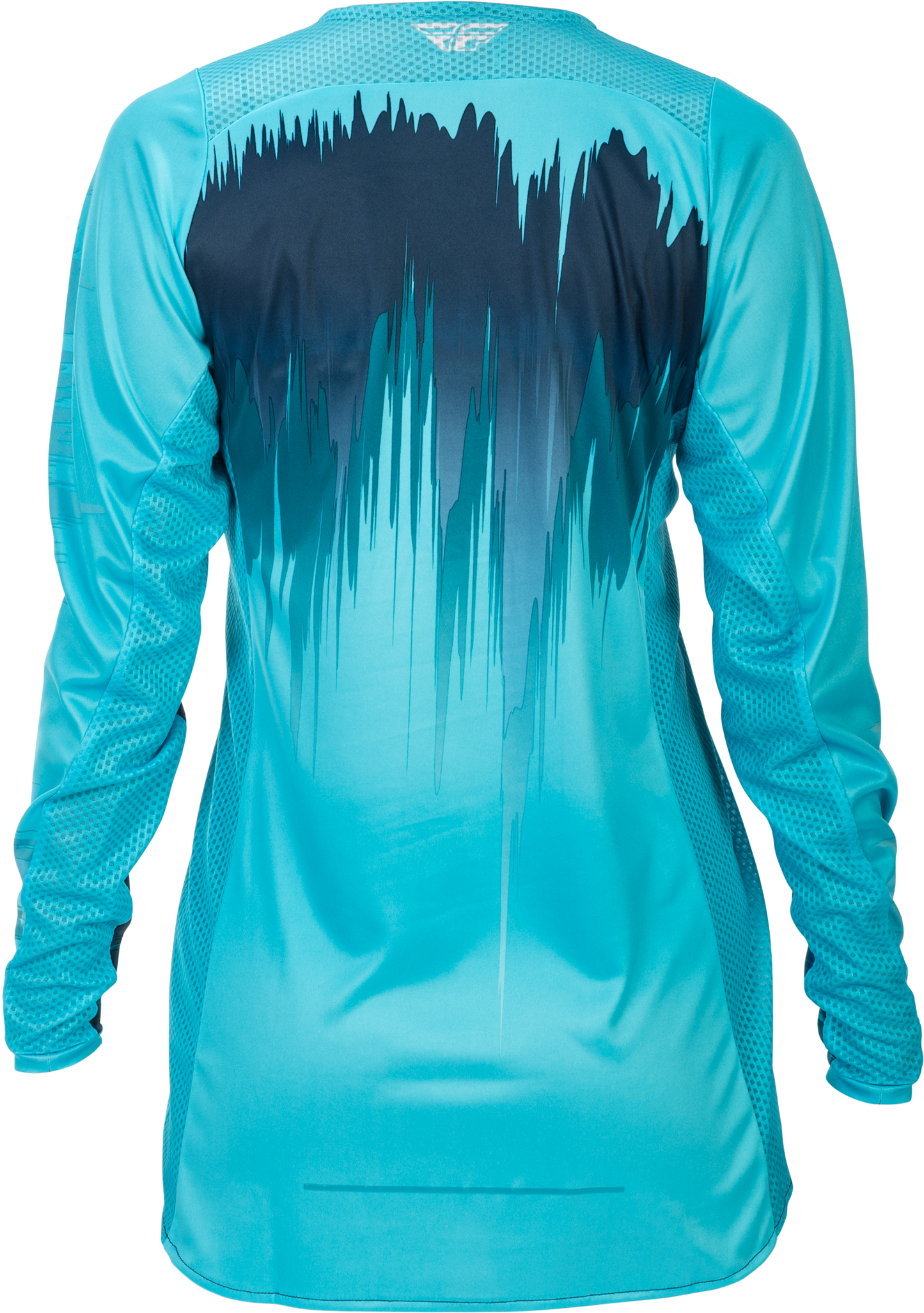 Fly Racing Women's Lite Jersey Aqua/Navy/White XL - Athletic Fit with Mesh Ventilation and Performance Features - Kelly Motorsports