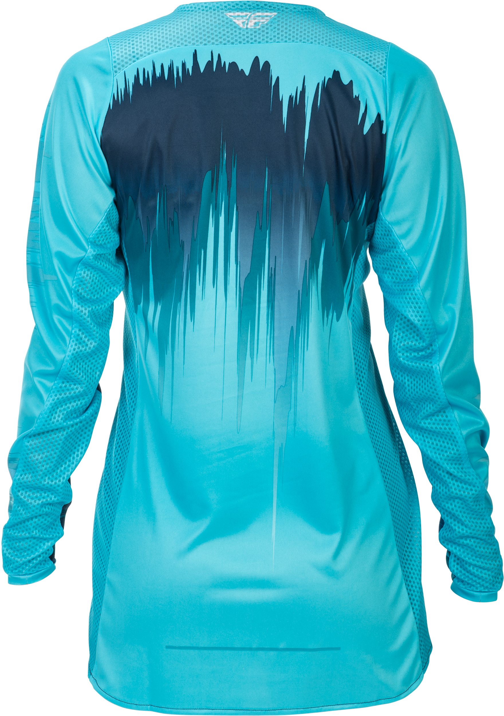 Fly Racing Women's Lite Jersey Aqua/Navy/White XL - Athletic Fit with Mesh Ventilation and Performance Features - Kelly Motorsports