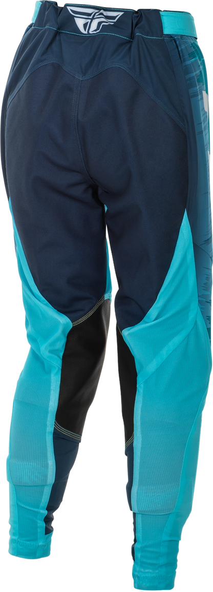Fly Racing Women's Lite Pants Aqua/Navy/White Size 0/02 – Lightweight Sport Motorcycle Pants - Kelly Motorsports