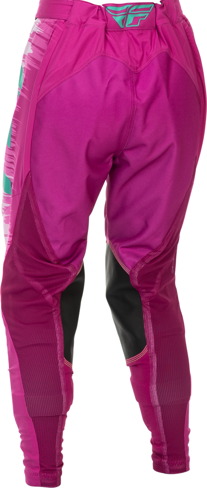 Fly Racing Women's Lite Pants Pink/Turquoise Size 05/06 – Lightweight Motorcycle Riding Pants with Kevlar Reinforcements - Kelly Motorsports