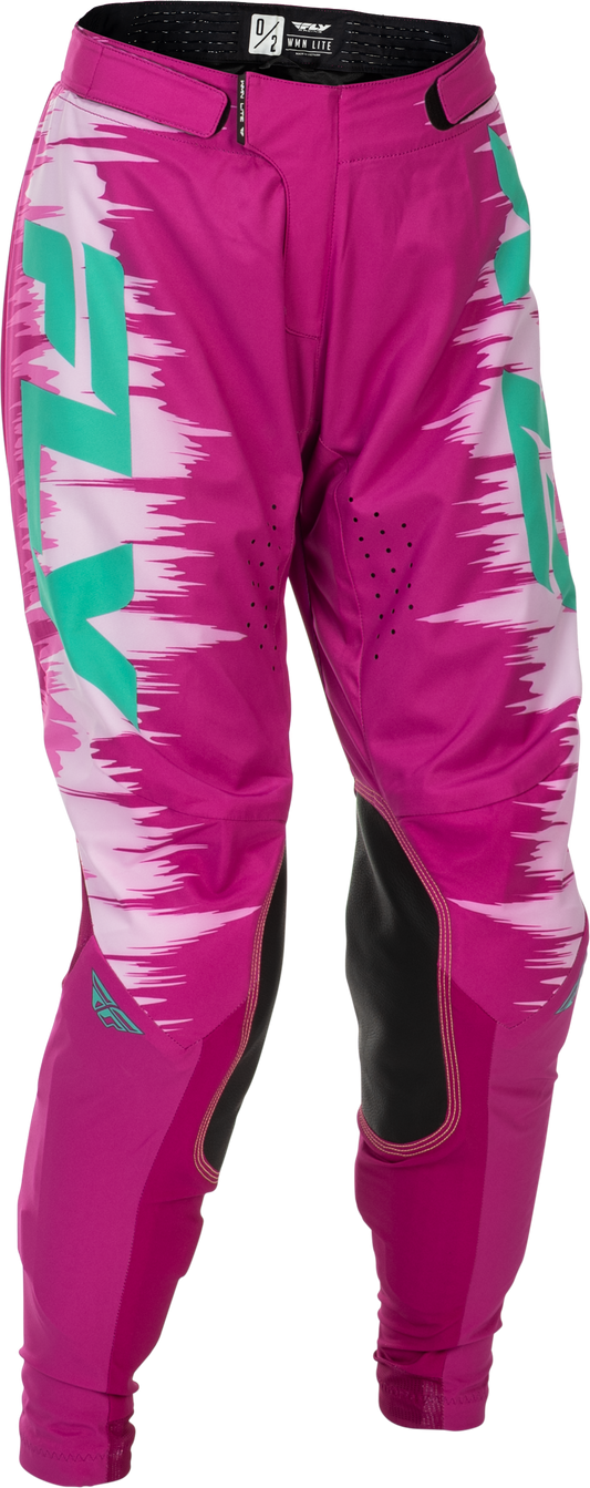 Fly Racing Women's Lite Pants Pink/Turquoise Size 09/10 with BOA Fit System - Kelly Motorsports