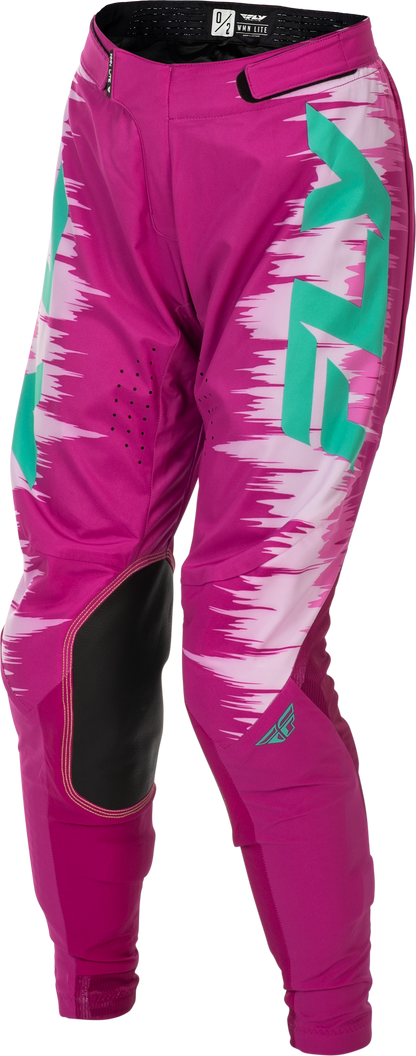 Fly Racing Women's Lite Pants Pink/Turquoise Size 09/10 with BOA Fit System - Kelly Motorsports