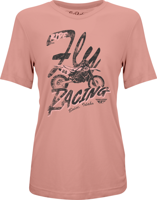 Fly Racing Women's Vintage Pink T-Shirt - Part Number 356 - 4033L - Kelly Motorsports