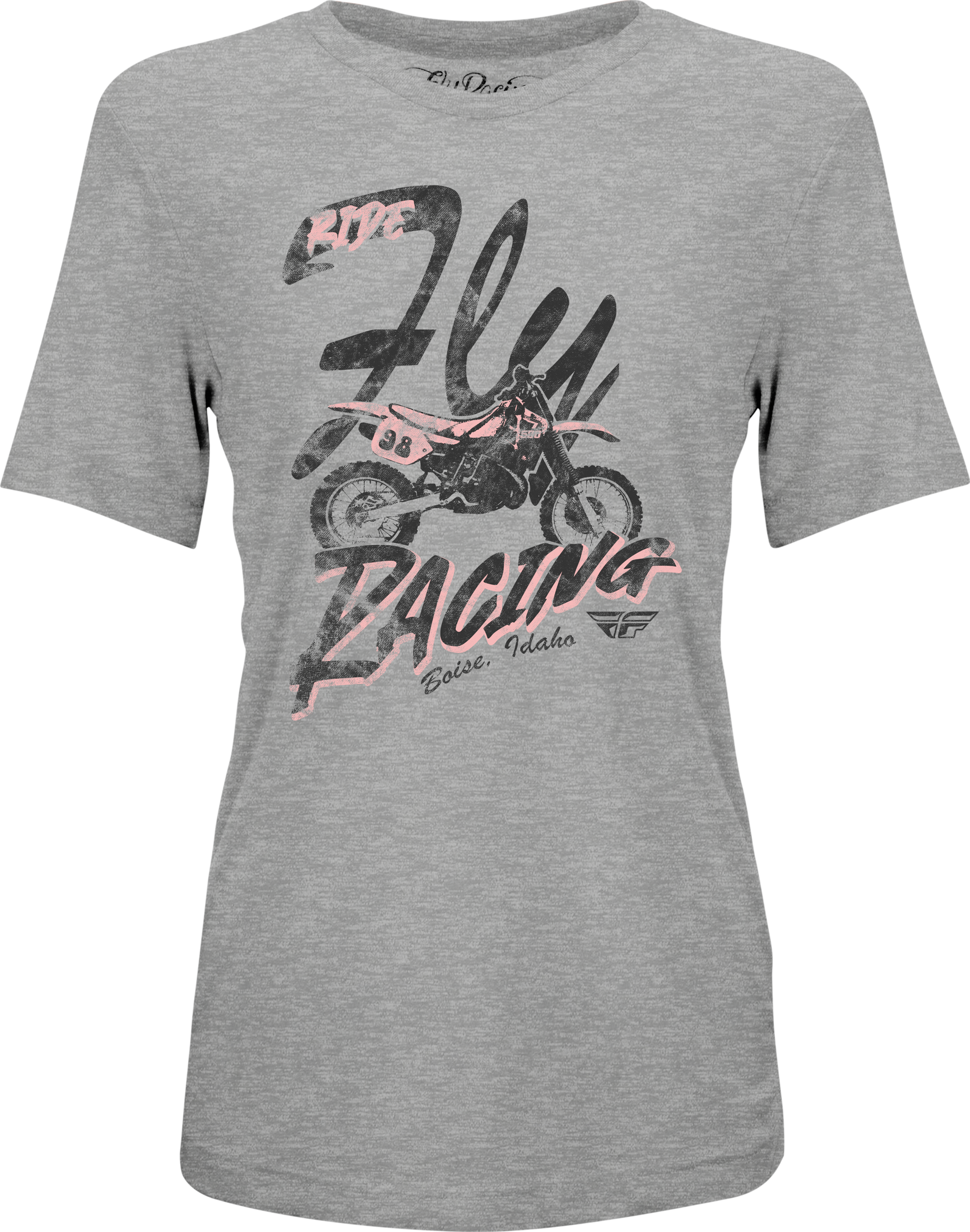 Fly Racing Women's Vintage Tee Grey (Part Number 356 - 4032S) - Kelly Motorsports