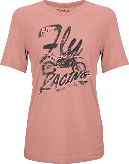 Fly Racing Women's Vintage Tee Pink – Part Number 356 - 40332X - Kelly Motorsports