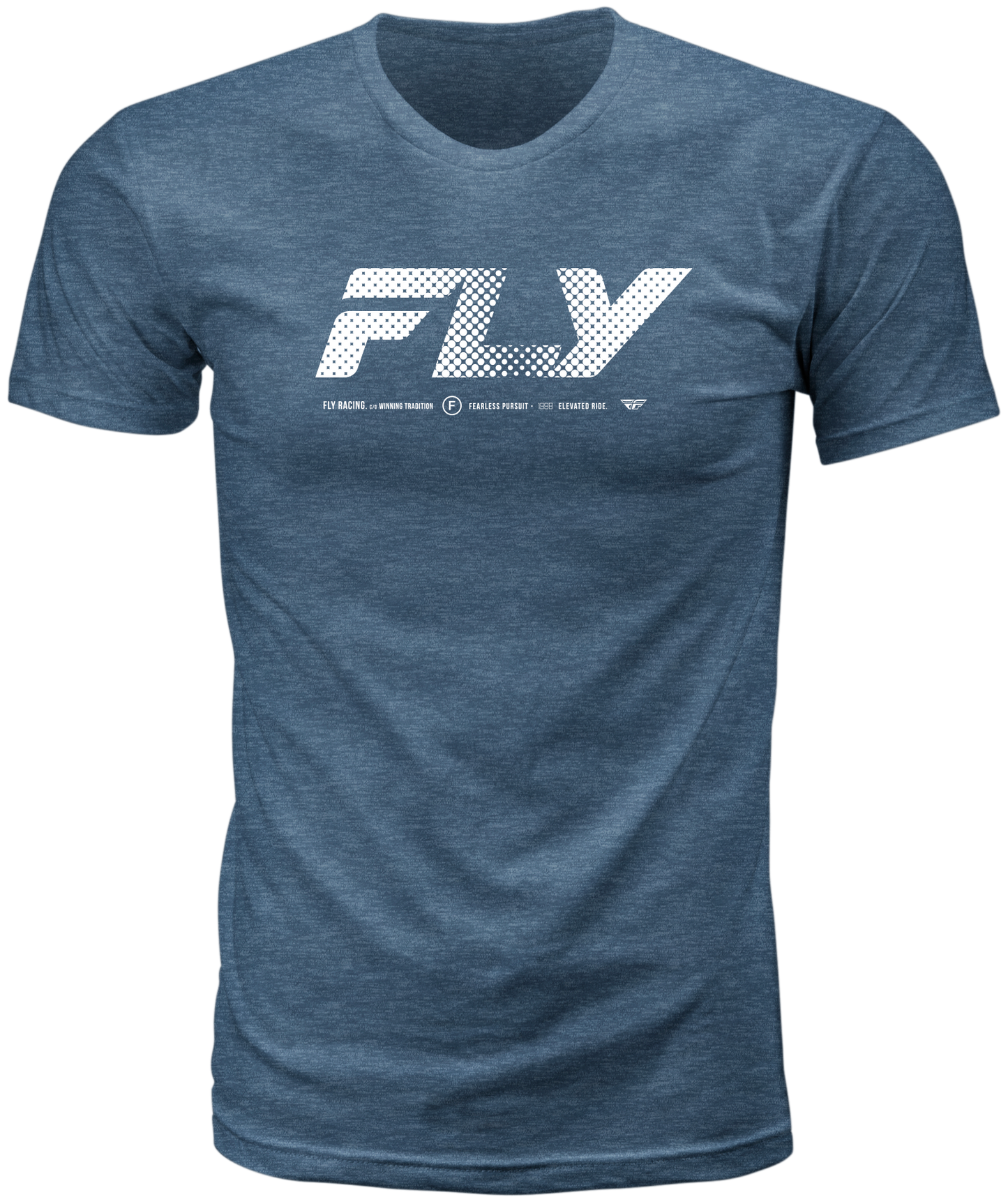 Fly Racing Worldwide Tee Blue 2X - Comfortable 100% Cotton Crew Neck T-Shirt - Kelly Motorsports