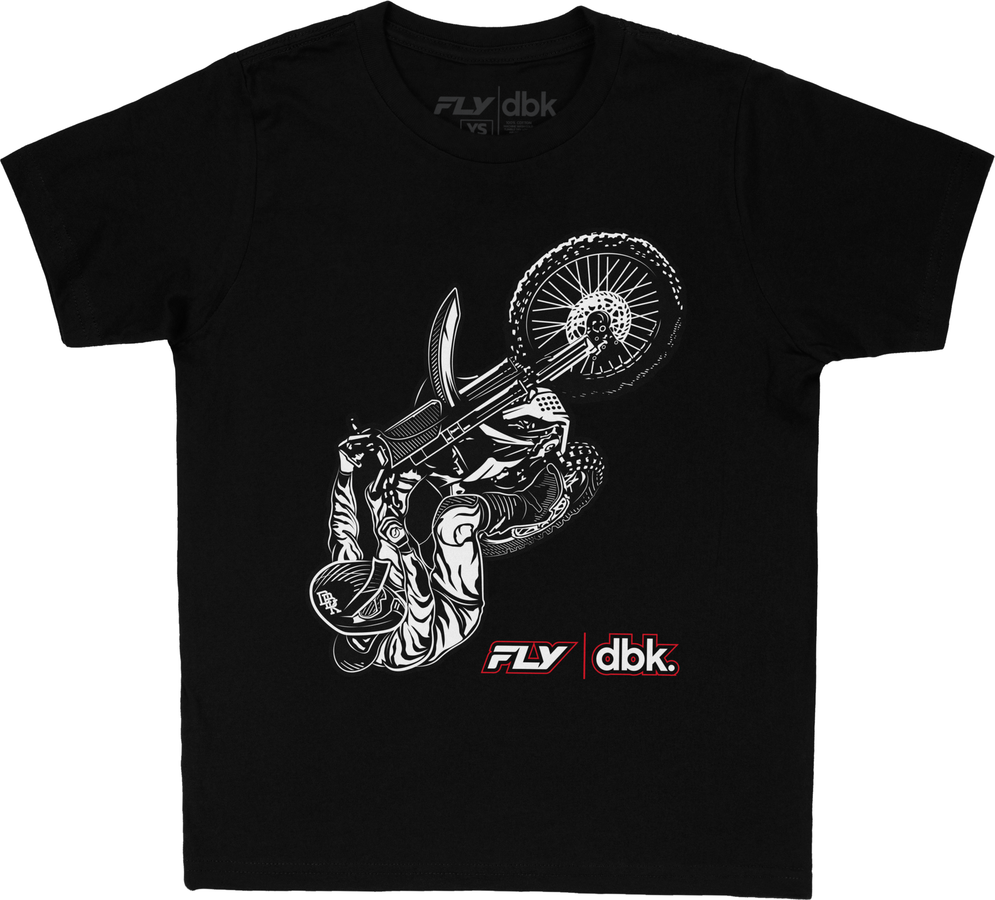 Fly Racing Youth DBK Wheelie Tee Black - Part Number 325 - 00085YL - Kelly Motorsports