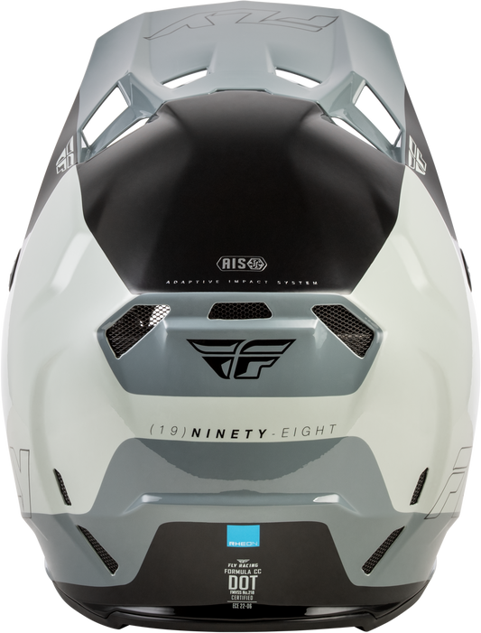 Fly Racing Youth Formula CC Glide Helmet Grey/Light Grey/Black YL - Lightweight, Impact - Resistant Design with Advanced Safety Features - Kelly Motorsports
