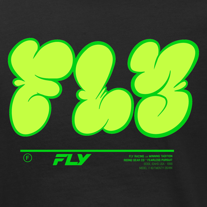 Fly Racing Youth Graffiti Tee Black - Part Number 354 - 0413YM - Kelly Motorsports