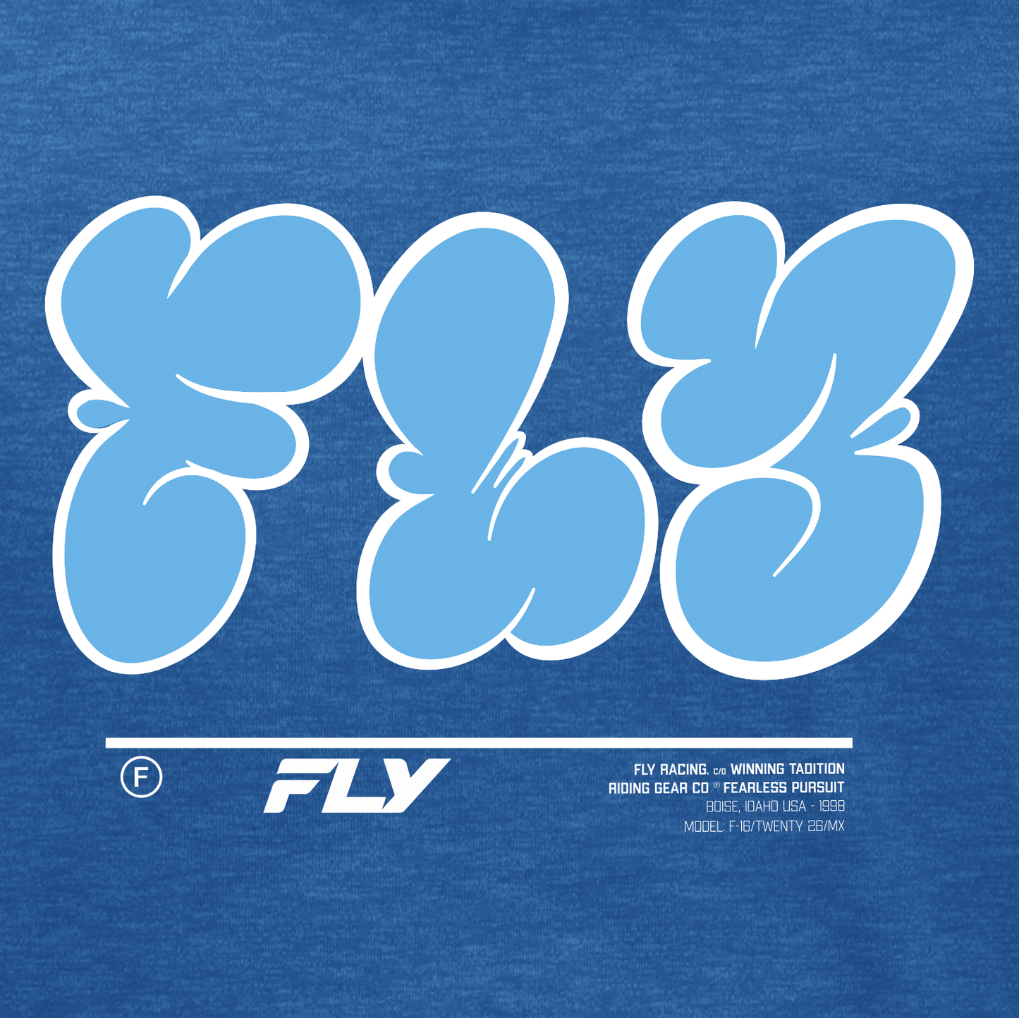 Fly Racing Youth Graffiti Tee in Blue - Part Number 354 - 0414YM - Kelly Motorsports