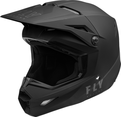 Fly Racing Youth Kinetic Lite Helmet Solid Matte Black YM - Lightweight, DOT Approved Motorcycle Helmet - Kelly Motorsports