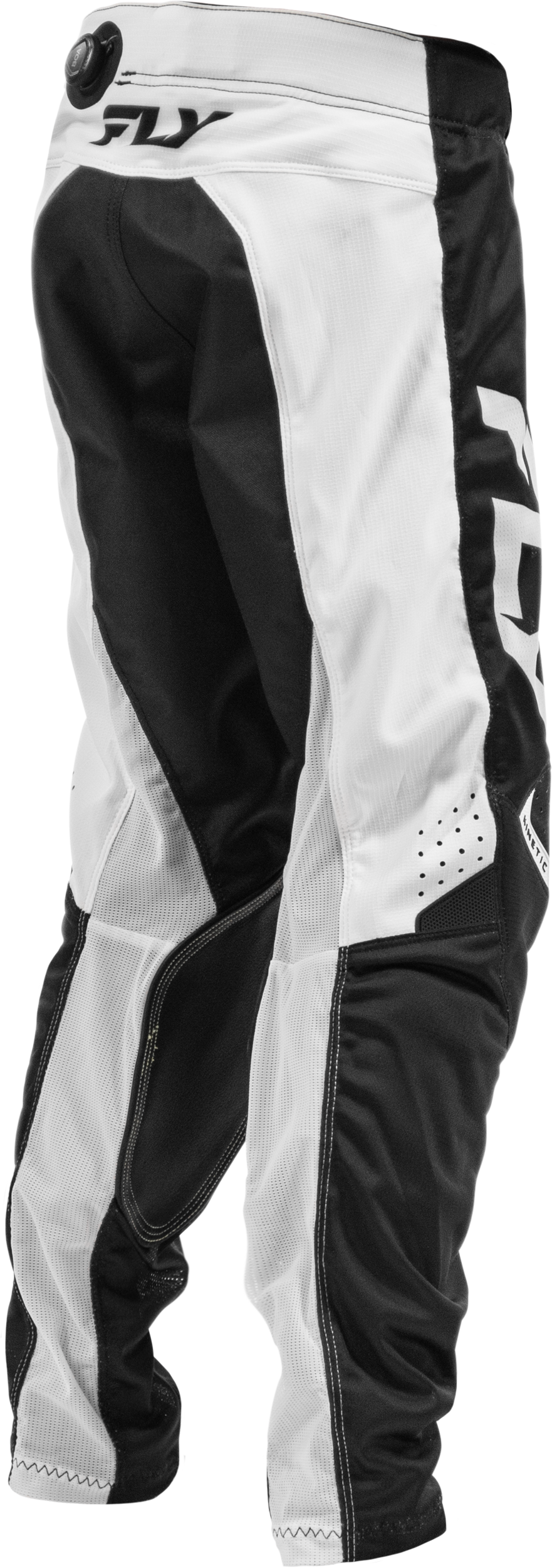 Fly Racing Youth Kinetic Mesh Pants Black/White Size 22 with BOA Fit System - Kelly Motorsports