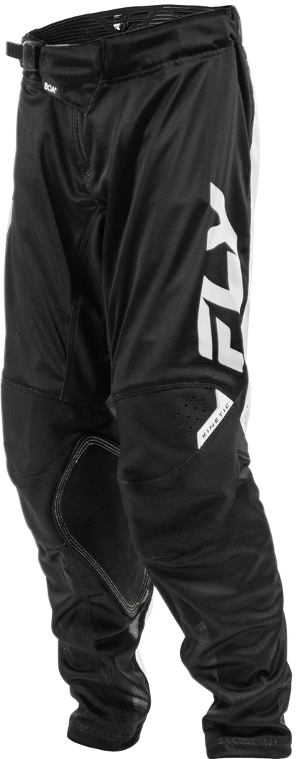 Fly Racing Youth Kinetic Mesh Pants Black/White Size 24 – Lightweight and Adjustable Motocross Pants - Kelly Motorsports