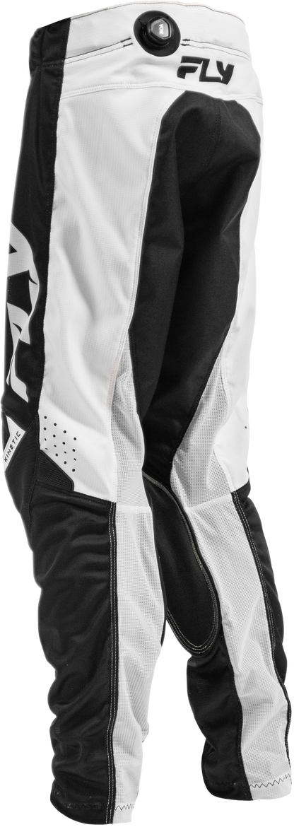Fly Racing Youth Kinetic Mesh Pants Black/White Size 24 – Lightweight and Adjustable Motocross Pants - Kelly Motorsports