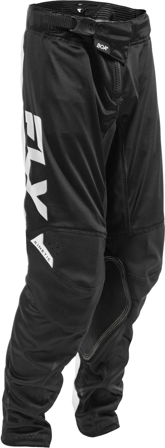 Fly Racing Youth Kinetic Mesh Pants Black/White Size 26 - Kelly Motorsports