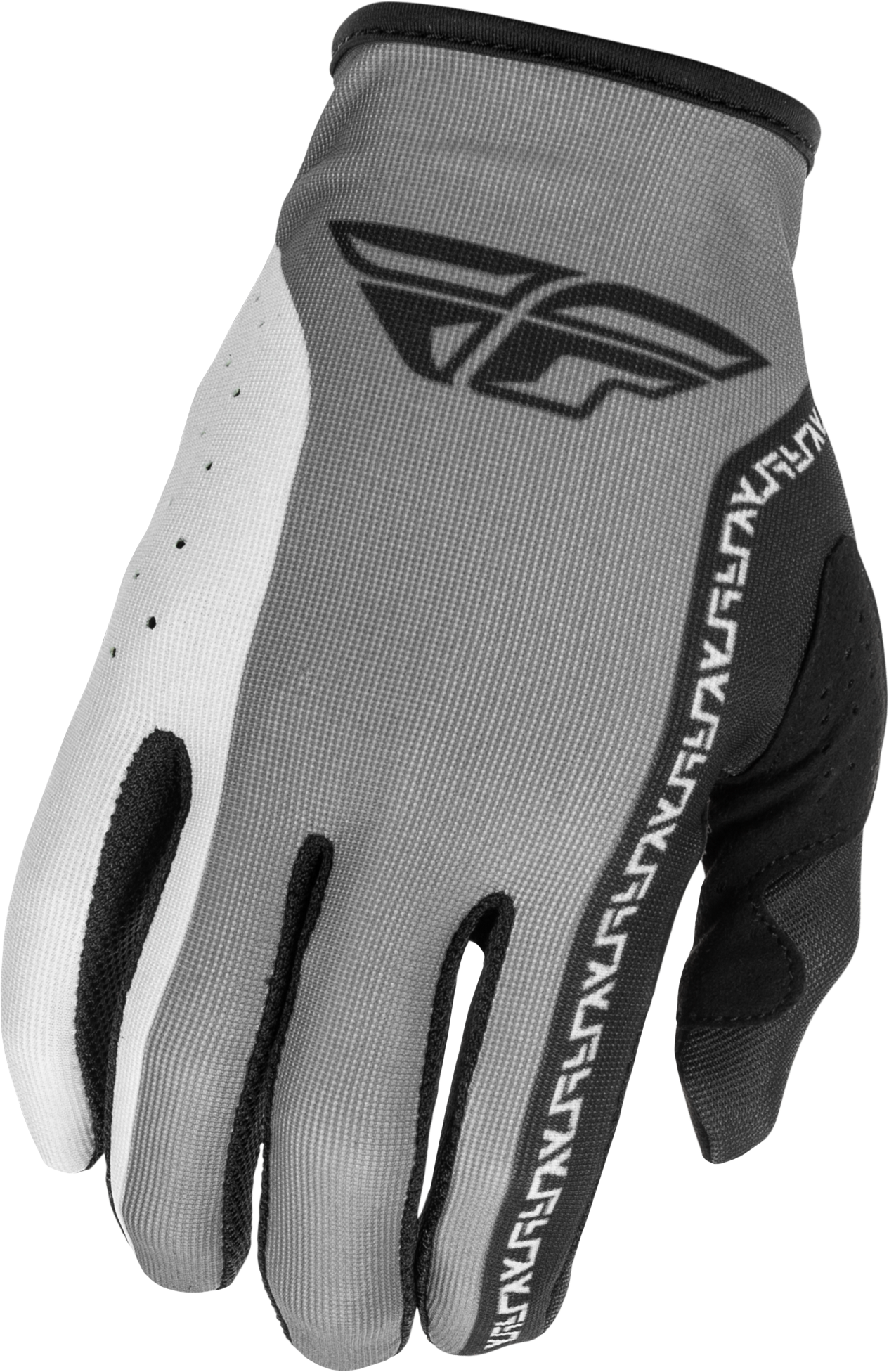 Fly Racing Youth Lite Gloves Grey/Black - Part Number 379 - 710YS - Kelly Motorsports
