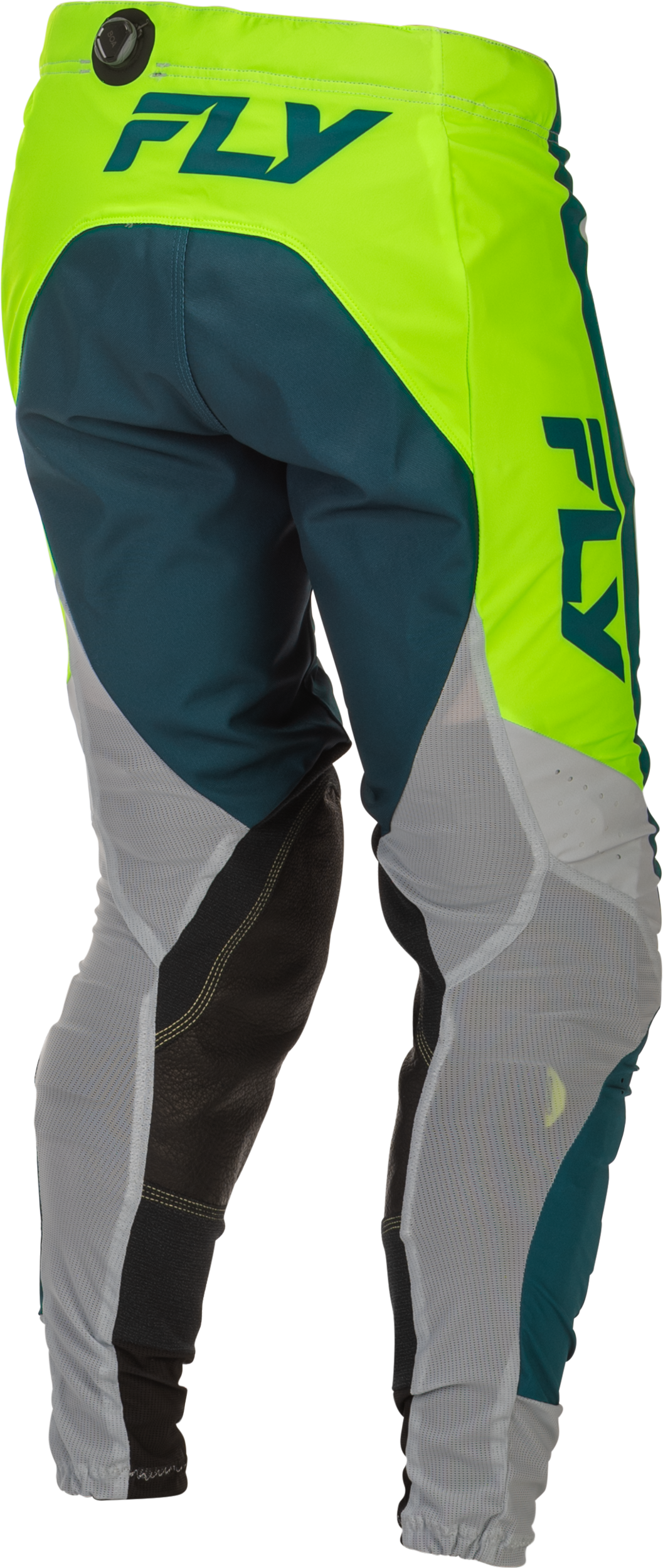 Fly Racing Youth Lite Pants Grey, Lime & Teal Size 26 - Lightweight Motocross Gear - Kelly Motorsports
