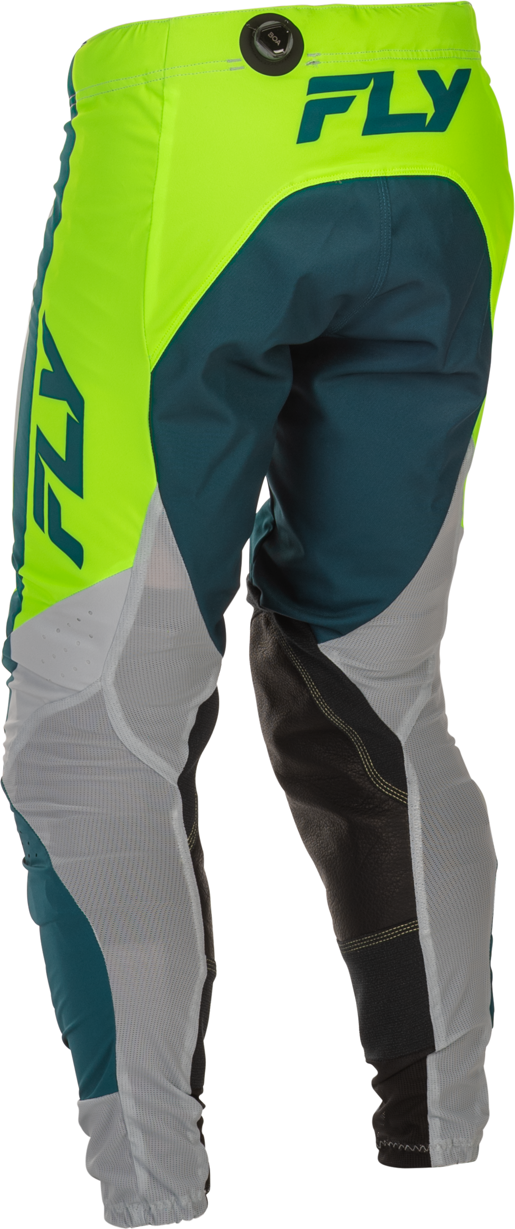 Fly Racing Youth Lite Pants Grey, Lime & Teal Size 26 - Lightweight Motocross Gear - Kelly Motorsports