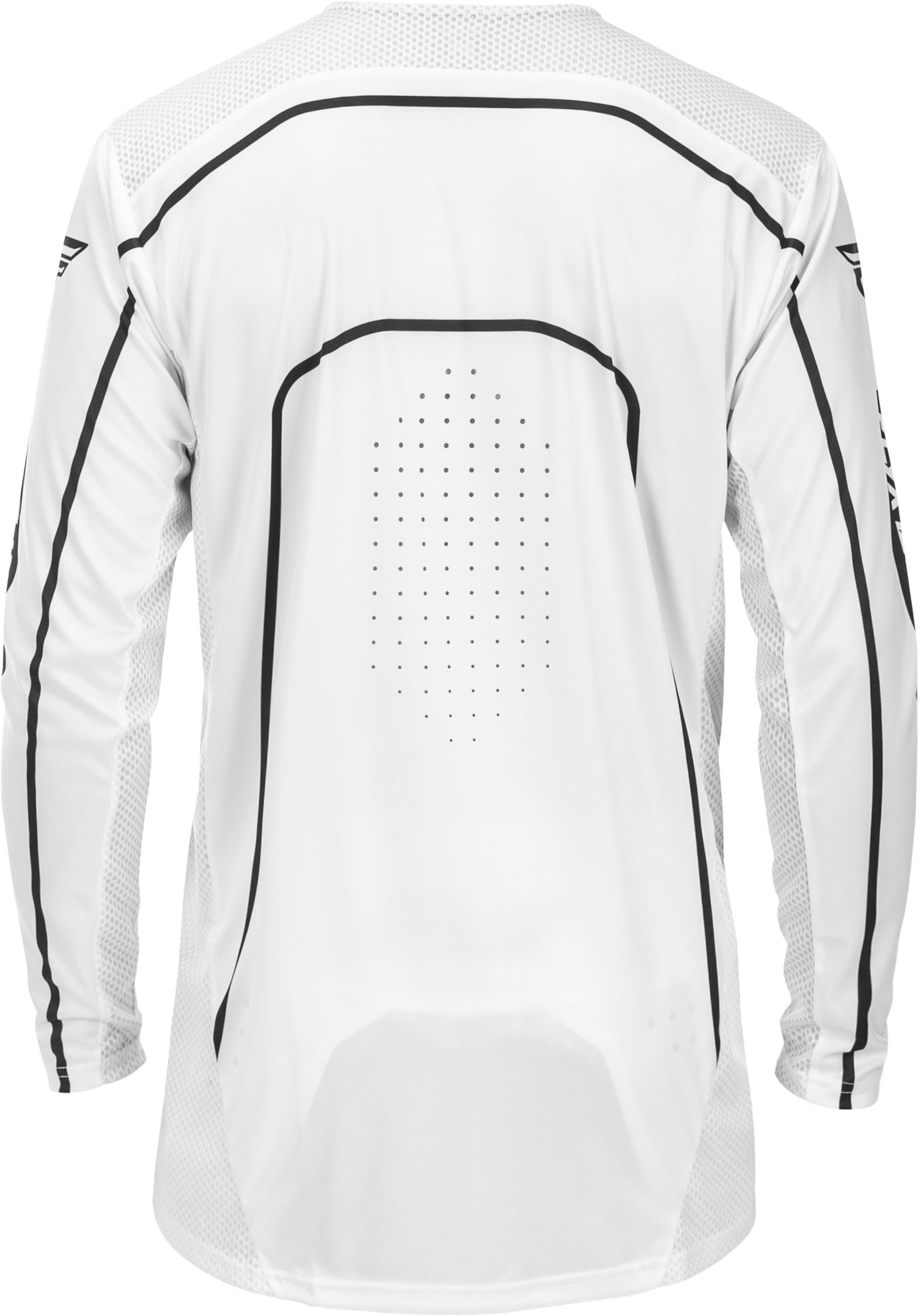 Fly Racing Youth Rayce Bicycle Jersey White/Black YL - Performance Long Sleeve Jersey with Mesh Ventilation - Kelly Motorsports